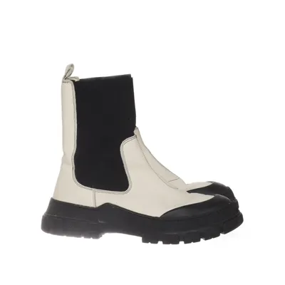 Chelsea boots (Vit, Svart) från Garment Project Skinnimitation