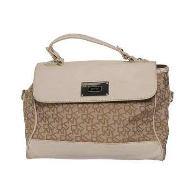 Shoulder-bag (Beige, Brown) from DKNY Leather