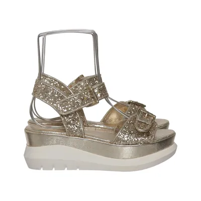 Sandals (Gold, White) from Bata Leather