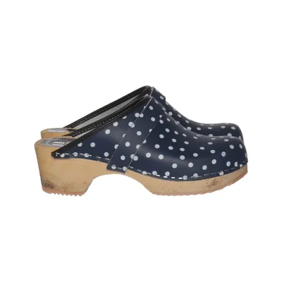 Sabots (Bleu, Blanc) de Svensk Fotriktig Trätoffel Cuir