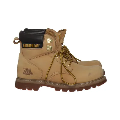 Laced boots (Beige) from Caterpillar Leather