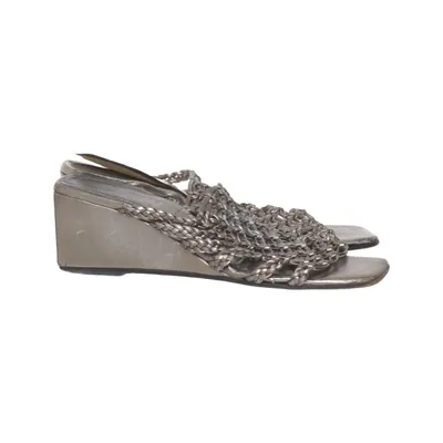 Keilschuhe (Silber) von Merete Fonnesberg Leder