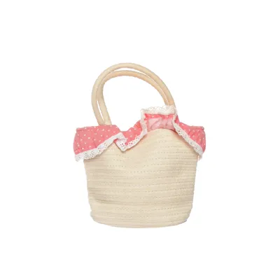 Strandväska (Beige, Rosa) från Dopo Dopo Girls Bomull, Polyester