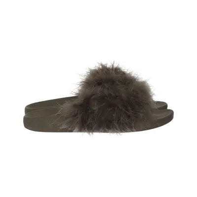 Slippers (Groen) van The White Brand Bont, Polyurethaan