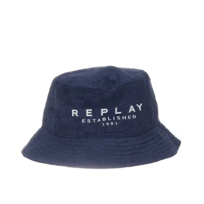 Bucket hat (Blauw) van Replay Katoen, Polyester