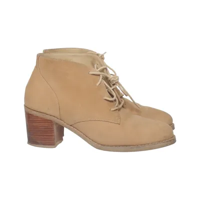 Heeled boots (Beige) from Barratts