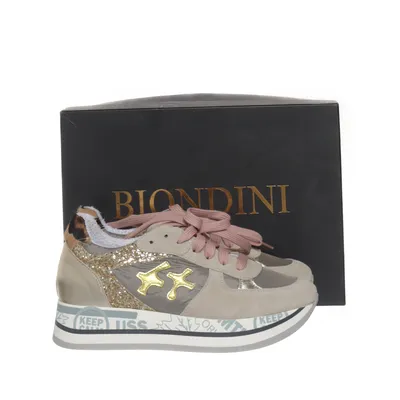 Trainingsschoenen (Beige, Roze, Goud) van Biondini