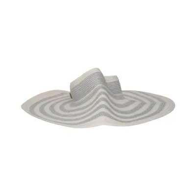 Sun hat (White, Silver) from Tommy Bahama Metallic fiber, Polyester