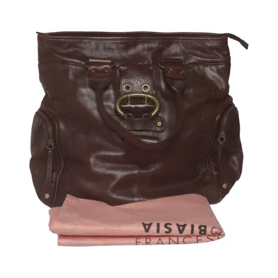 Handbag (Brown) from Francesco Biasia Leather, Polyester