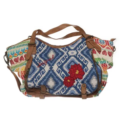 Handbag (Brown, Multicolored) from Desigual Leather