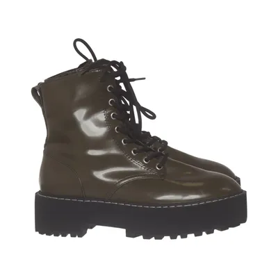 Bottes à lacets (Vert) de Divided by H&M Faux cuir