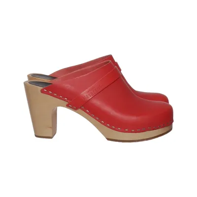 Clogs (Rot) von Swedish Hasbeens Leder