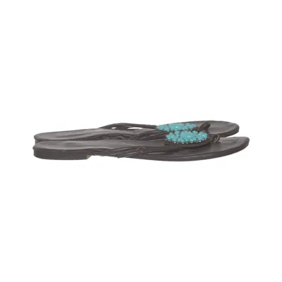 Teenslippers (Bruin, Turquoise) van Oasis Leer