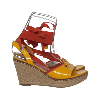Chaussure compensées (Jaune, Orange) de Jette Cuir
