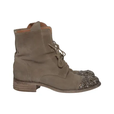 Bottes à lacets (Beige) de Sofie Schnoor Cuir