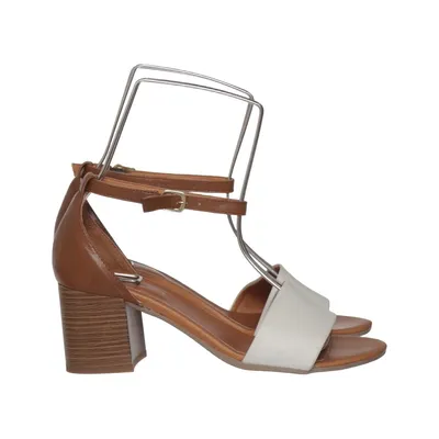 Sandales à talons hauts (Marron, Blanc) de Rizzoli Cuir