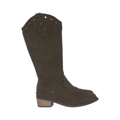 Cowboy boots (Green) Faux suede