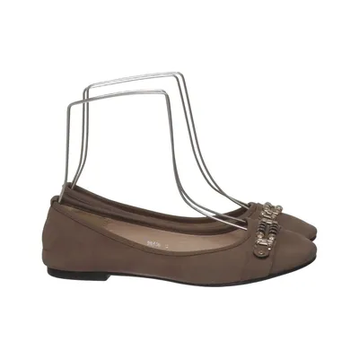 Ballet flats (Brown) from Super Mode Faux suede