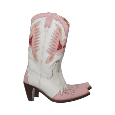 Bottes de cow-boy (Blanc, Rose, Multicolore) de Sancho Boots