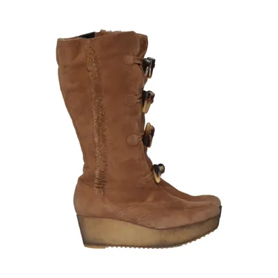 Laarzen (vintage, 70s, 1970s, wedge boots, shearling boots) van Robert Clergerie Suède
