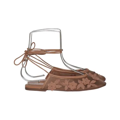 Ballerinasko (Brun) fra Zara Polyester, Polyurethan