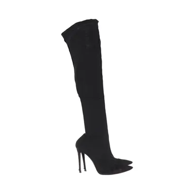 Bottes à talons (Noir) de Aquazzura Cuir