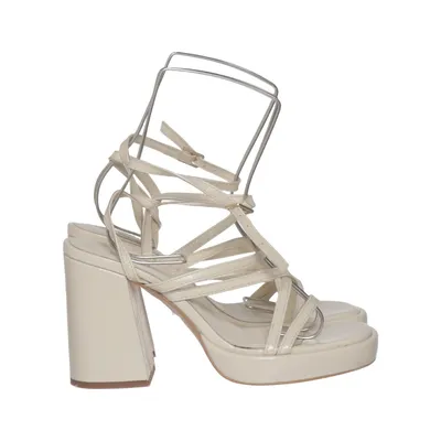 High heel sandals (Beige) from Feners Leather