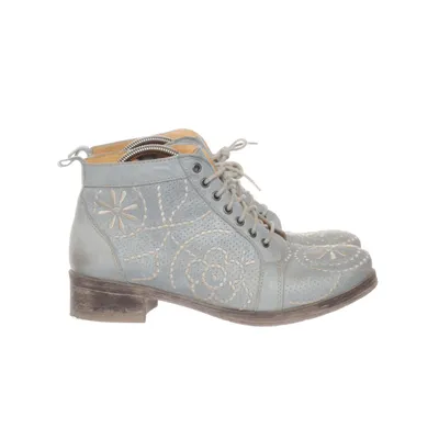 Laced boots (Blue) from Brako Leather