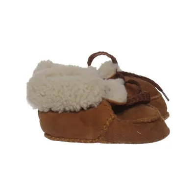 Baby slofjes (Bruin) Leer, Wol