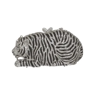 Clutch bag (Black, Silver)
