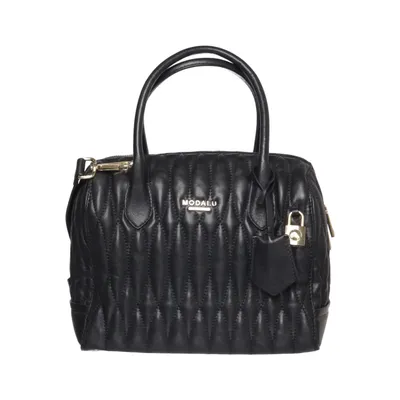 Handbag (Black) from Modalu Leather, Polyester