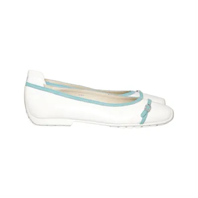Ballerines (Blanc, Bleu) de Mania Cuir