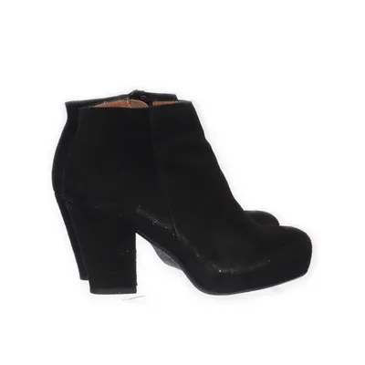 Heeled boots (Black) from Yoko Yap Suede, Leather