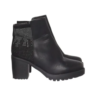 Bottes à talons (Noir) de Mode Queen