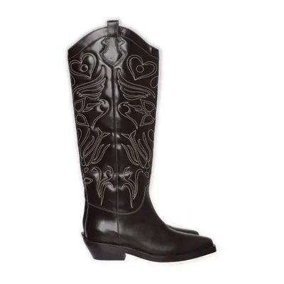 Cowboyboots (Brun) från H&M Skinn, Polyester