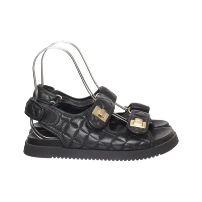 Sandals (Lockstockk) from Dune London Leather, Metallic fiber