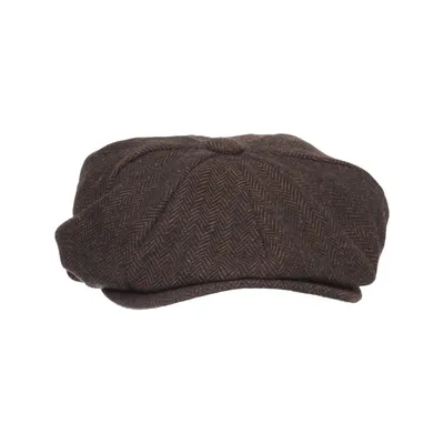 Flat cap (Brown) from Beechfield Acrylic, Cotton, Polyester, Viscose