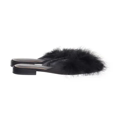 Slip-ins (Black) from Zara Trafaluc Faux fur
