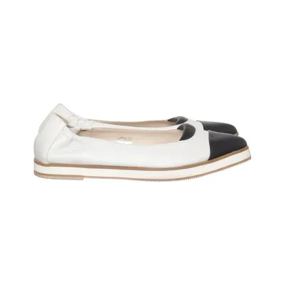Ballet flats (White, Black) from Peperosa Leather