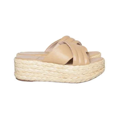 Wedges (Beige) from Stuart Weitzman Leather