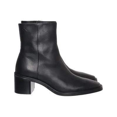 Støvletter (Block Heel Zip Boot Lth) fra Calvin Klein Læder
