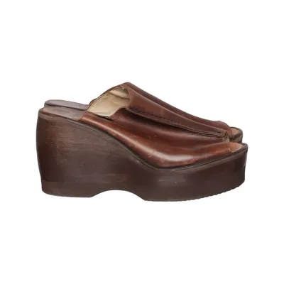 Wedges (Brown) from Destroy Leather