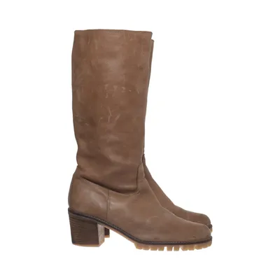 Støvler (Brun, Beige) Læder