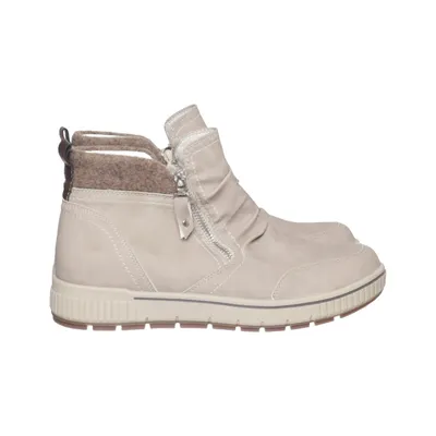 Enkellaarzen (Grijs) van Wonder walk Leer, Polyester