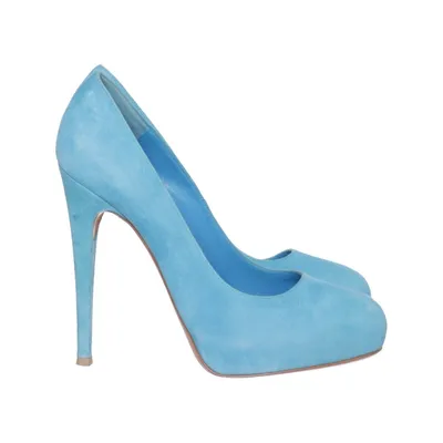 Hakken (Blauw) van Gianvito Rossi Leer, Suède