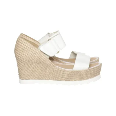 Wedges (White, Beige) from Marenas Leather