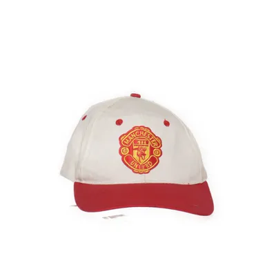 Baseballkeps (Vit, Röd) från Manchester United Bomull, Polyester