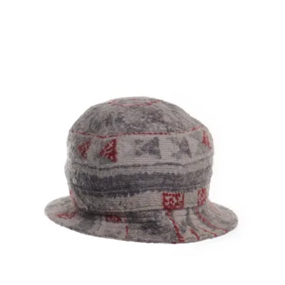 Buckethatt (Grå, Röd) från Wigens Polyester, Ull