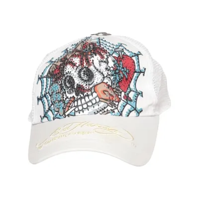 Trucker cap (White, Multicolored) from Ed Hardy Cotton, Polyester