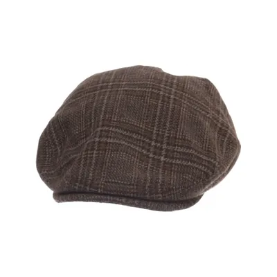 Flat cap (Brun) Polyester, Viskos, Ull